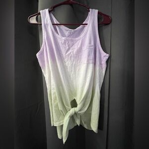 Rebellious One Lavender and Mint Tie-Dye Tank Top